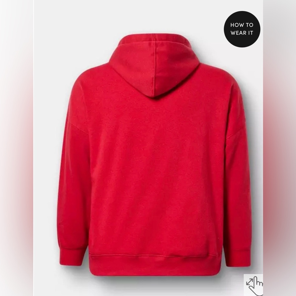 Peanuts Red Snoopy 'Be Mine' Hoodie Sweatshirt Women's size 4 - Picture 2 of 6
